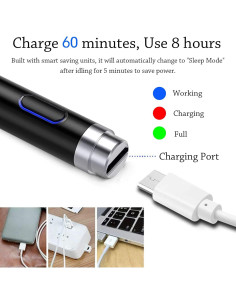 Bolígrafo Stylus DOGAIN Negro 1.5mm Punta Fina Recargable 2