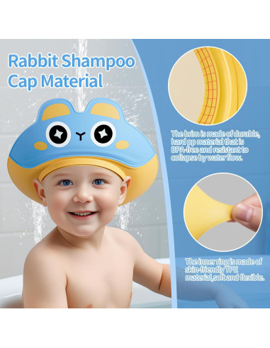 Gorro de Ducha Conejo Lonlown para Bebés 1-10 Años