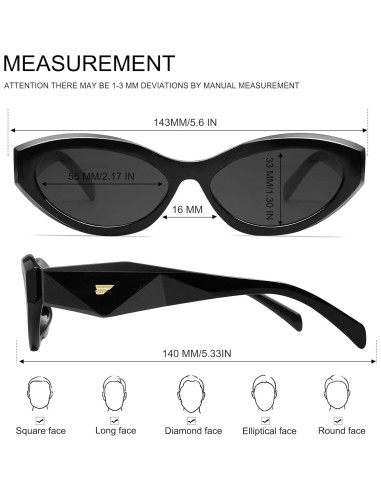 Gafas de sol polarizadas VANLINKER VL9777 para mujeres - Estilo gato