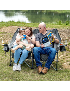 Silla de Camping Doble TIMBER RIDGE Acolchada 272 kg 2