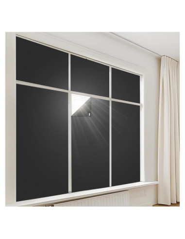 Cortina Blackout AIFOTO 100% Poliéster 67x127cm Negro