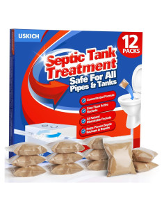Tratamiento de Tanque Séptico USKICH - 12 Paquetes Bacterias Vivas