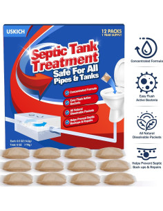 Tratamiento de Tanque Séptico USKICH - 12 Paquetes Bacterias Vivas 2