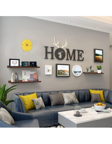 Estanterías Flotantes de Madera AZSKY 61x24cm Juego de 3