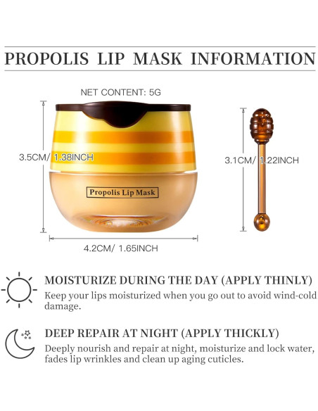 Mascarilla Labial Hidratante de Miel LSxia 2 PCS 5.5g