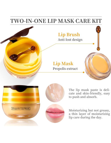 Mascarilla Labial Hidratante de Miel LSxia 2 PCS 5.5g