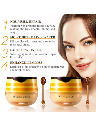 Mascarilla Labial Hidratante de Miel LSxia 2 PCS 5.5g