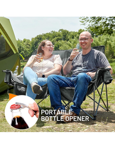 Silla de Camping Doble TIMBER RIDGE Acolchada 272 kg