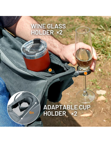 Silla de Camping Doble TIMBER RIDGE Acolchada 272 kg