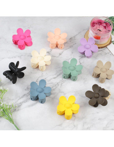 Clip de Garra de Flor vivinin 10 PCS Antideslizantes para Cabello Grueso