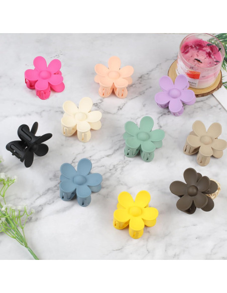 Clip de Garra de Flor vivinin 10 PCS Antideslizantes para Cabello Grueso