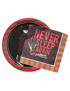 Paquete Fiesta Freddy Krueger 32 Piezas Platos y Servilletas