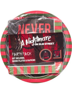 Paquete Fiesta Freddy Krueger 32 Piezas Platos y Servilletas 2