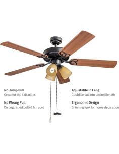 Cadena de Tirar para Ventilador de Techo EIKOSON Antiguo 30.48 cm 2