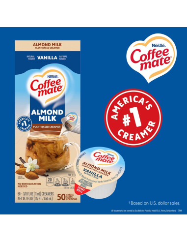 Crema líquida de almendras Coffee-Mate sabor vainilla 50 unidades