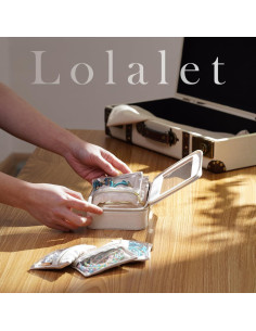 Estuche de Joyería de Viaje Lolalet 8 en 1 Beige con Bolsitas 2