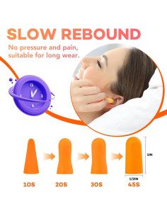 Tapones para oídos VOISEN 250 pares 32dB NRR 37dB SNR 2