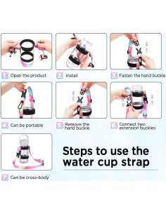 Correa de soporte para botella EasyAcc WCS, 0.35-1.13 L, antideslizante 2