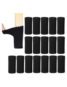24 Protectores de Patas de Silla UrsoKuz - Calcetines Negros