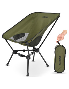 Silla de Camping MARCHWAY Plegable Ligera 1.29 kg Verde