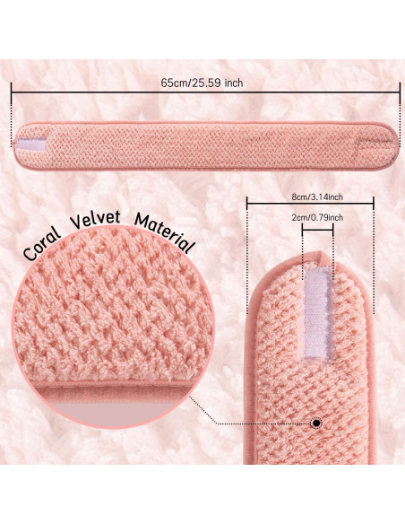 Banda Facial Spa Whaline 4 Piezas Ajustable Suave 65x8cm