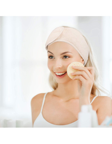 Banda Facial Spa Whaline 4 Piezas Ajustable Suave 65x8cm