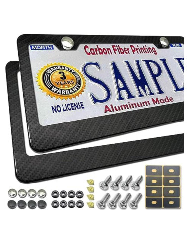 Marco de Placa de Licencia BGGTMO Fibra de Carbono 2 Agujeros