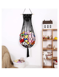 Hamaca de Peluches Colgante Amdermi Negra para Almacenamiento 2