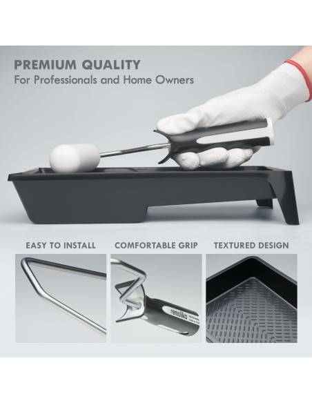 Kit de Rodillos de Pintura de Espuma Remolika 6 Piezas 4"