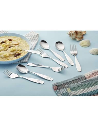 Juego de Cubiertos para Niños ANNOVA 6 Piezas Acero Inoxidable