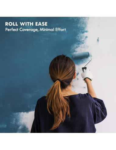 Kit de Rodillos de Pintura de Espuma Remolika 6 Piezas 4"