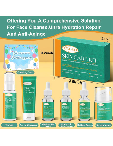 Kit Cuidado Facial GOWLAVER Antienvejecimiento 6 Piezas