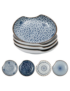 Juego de 4 Soportes de Cuchara de Cerámica Linyona 12.2 cm