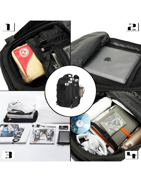 Mochila táctica militar HYKING 39-64L expandible para 3 días