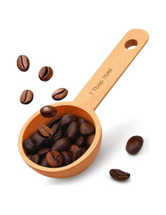 Cucharón de Madera de Haya 15ml - Cuchara Medidora de Cocina