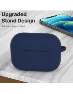 Funda de Silicona ATUAT para AirPods Pro 2 - Azul Medianoche 2