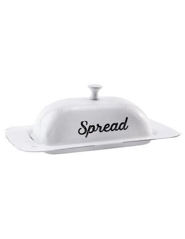 Plato de Mantequilla AuldHome Design con Tapa Blanco 22.4cm