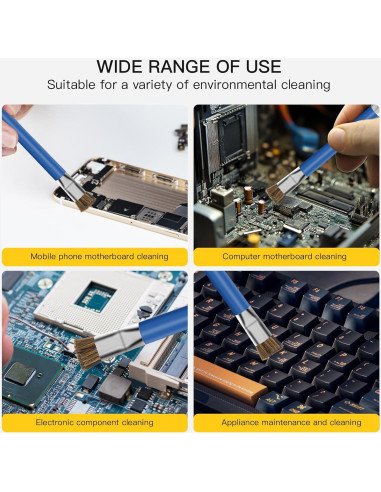2 Cepillos de Limpieza ESD GTHUNDER para Placas Base - Azul