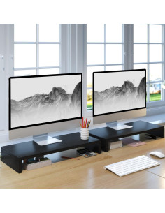 Soporte para Monitor TEAMIX 2 Paquetes 20" Negro Ergonómico 2