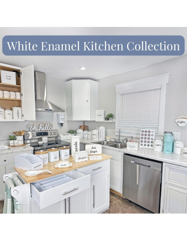 Plato de Mantequilla AuldHome Design con Tapa Blanco 22.4cm