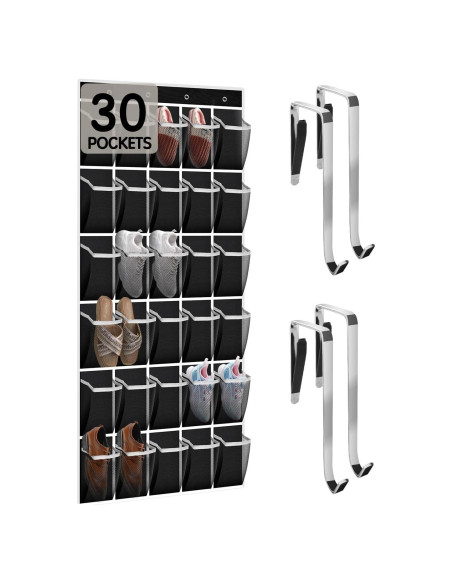 Organizador de Zapatos Colgante Kotkn 30 Bolsillos Negro Organizador de Zapatos Colgante Kotkn 30 Bolsillos Negro