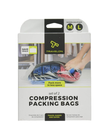 Set de 2 Bolsas de Compresión Travelon - 1 Mediana y 1 Grande