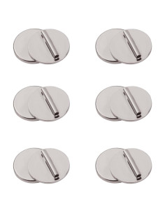 6 Piezas Convertidor Magnético de Broche XIHIRCD Plata 1.5cm