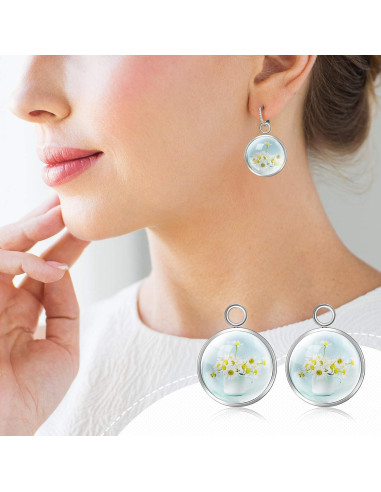 Kit de 120 Piezas de Bases de Pendientes Hicarer 12 mm