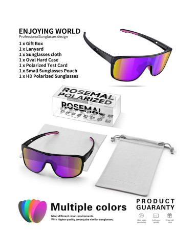 Gafas de sol deportivas polarizadas Rosemal UV400 para ciclismo