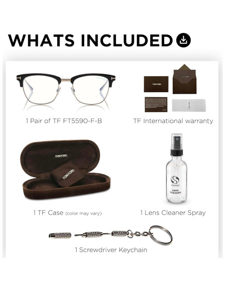 Gafas de Sol Tom Ford FT5590-F-B Cuadradas con Kit eSHADES Gafas de Sol Tom Ford FT5590-F-B Cuadradas con Kit eSHADES