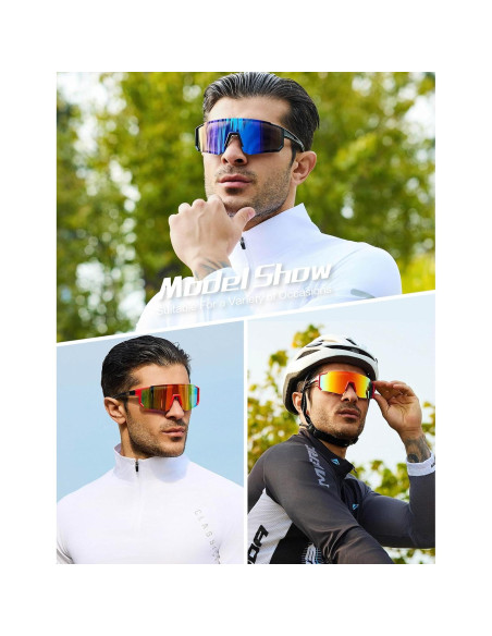 Gafas de Ciclismo Paulburry HD UV400 - Paquete de 3 Unidades