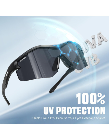 Gafas de sol deportivas DEAFRAIN UV400 para hombres y mujeres