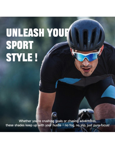 Gafas de sol deportivas DEAFRAIN UV400 para hombres y mujeres