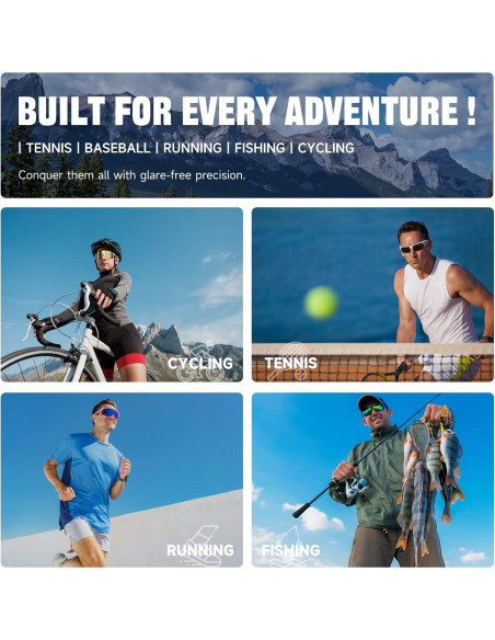 Gafas de sol deportivas DEAFRAIN UV400 para hombres y mujeres